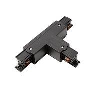 BeMatik - Unión Empalme Triple para Carril raíl de luz de Techo 3-vía Negro