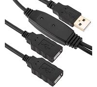 BeMatik - USB 2.0 Extensión Cable Am a 2 AH de 10m