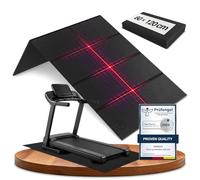 bemaxx Esterilla Fitness Protectora de Suelo PVC - para Aparatos de Fitness Equipos Deportivos Cinta de Correr Bicicleta Indoor, para Home Gym Yoga Pilates, Plegable Negra 120x60cm