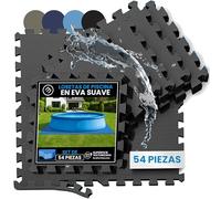bemaxx Protector Suelo Piscinas Desmontables Esterilla Piscina - Set de 54 Alfombrillas Lona Piscina Tapiz Suelo Goma EVA Base Piscina Alfombra Protectora Puzzle de Suelo para Jacuzzi Piscina Infantil