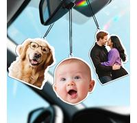 Bemaystar Ambientadores de Coche Personalizados - Ambientador de Coche Personalizado con su Foto, Ambientador Personalizado para Coche, Para Rétroviseur, Armario, Baño, Adornos Colgantes