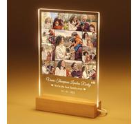 Bemaystar Lámpara personalizada con foto - Foto personalizada Idea regalo, regalo hombre mujer cumpleaños, San Valentín para él ella, regalos San Valentín mamá papá cumpleaños amiga 10 fotos