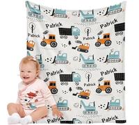 Bemaystar Manta Personalizada Bebe con Dibujos Animados de Juguetes para Regalos de Cumpleaños de Niño, Regalos Personalizados para Niño Pequeño, Hijo o Niño de Mamá o Papá