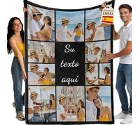 Bemaystar Manta Personalizada con Foto y Texto - Regalos Personalizados para Hombre Mujer Familia, Regalos de Cumpleaños,Regalo Día del Padre y Día de la Madre, Regalos para Mamá, Papá, Amigos, Niños