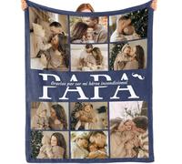 Bemaystar Manta Personalizada con Fotos - Regalos Personalizados para el Día de la Madre y el Día del Padre，Mantas Personalizadas,Regalos Originales para Regalo Aniversario, Navidad, San Valentín