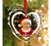Bemaystar Mi Primera Navidad Bebe Personalizada 2025 - Bola de Navidad Personalizada con Foto Texto, Adorno Bebé Personalizado, Regalo para Recién Nacido Padres