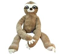 BEMIRO Peluche perezoso XXL 120 cm de felpa marrón con manos de