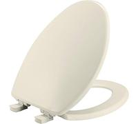 Bemis 7300SLEC 346 El Asiento de Inodoro se Cierra Lentamente y se Quita fácilmente para Limpiar, Galleta/Lino, 1 Pack Elongated