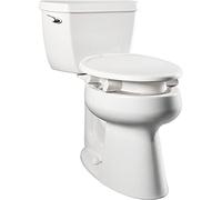 Bemis 7YE85320TSS Assurance with Clean Shield - Asiento de inodoro elevado de 3 pulgadas, color blanco, alargado