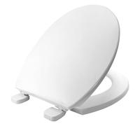 BEMIS Chester ECO,Asiento de inodoro de plástico ultra fijo, color blanco, asiento de inodoro que no se afloja y se adapta a la mayoría de inodoros, termoplástico reciclable, fácil instalación