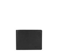 BEMON - Cartera italiana para hombre de piel Enzo, protección RFID, Negro , H 9,5 x L 12 x P 2,5 cm, Clásico