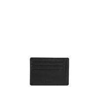BEMON - Portatarjetas de piel Enzo, Tarjetero, 10 x 7,5 x 0,5 cm, 6 ranuras para tarjetas, protección RFID, Negro, Clásico