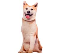 Bemonew Almohada con Forma de Perro, 20 Pulgadas, Relleno de algodón, Almohada para Perro 3D, Divertida y Realista, Peluche Decorativo para el hogar, la Oficina, el Hotel, Shiba