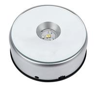 Bemonew Base de luz LED para Cristal Soporte de exhibición Giratorio Que Cambia de Siete Colores con luz LED para Crystal Photo Cube Glass Art SIN batería ni Adaptador