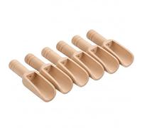 Bemonew Cuchara de sal de baño, 6 mini cucharas de madera estilo japonés, cucharas de madera para tarros, té de sal, leche en polvo, café, azúcar, 7,5 x 2,4 cm