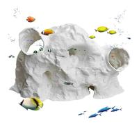 Bemonew Cuevas para acuarios Cueva para Acuario Cueva Natural Curvada bajo la Grava para gambas plecos corydoras y bettas decoración de escondite sin estrés