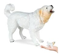 Bemonew Figura de Perro de los Grandes Pirineos, Juguete Animal de plástico Realista para decoración de Tartas para niños