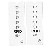 Bemonew Fundas de Bloqueo RFID Paquete de 10 pcs Fundas de Bloqueo RFID Protector de Tarjetas de crédito con lámina de Aluminio Escudo NFC Seguro para Tarjetas de débito Pasaporte y de identificación