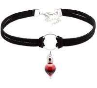 Bemonew Gargantilla de cuerda envuelta en gota de vial de sangre de vampiro para mujer, vacaciones de Halloween