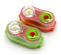 Bemonew Luz de Chaleco Salvavidas de 2 Piezas, luz de Chaleco Salvavidas activada por Agua roja y Verde, LED Blanco con batería para navegación, Kayak, Emergencia