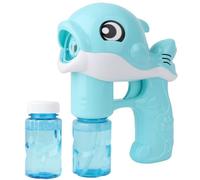 Bemonew Máquina de Burbujas de Ballena para niños soplador de Burbujas de Ballena con 2 soluciones de Bonito tiburón para Hacer Juguete de Verano para niños sin Pilas Color Azul