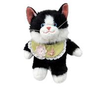 Bemonew Mochila Animal, Lindo Peluche De Gato Ragdoll Con Babero De Encaje, Bolsa De Felpa De Doble Uso Para Salidas Y Uso Diario, Negro