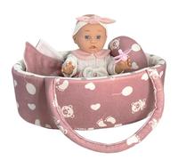 Bemonew Muñecas Bebé, Muñeca Bebé Realista de 12 Pulgadas con Cesta, Almohada, Edredón y Chupete, Muñeca Realista de Vinilo Suave de Cuerpo Completo con Tela recién Nacida para niños