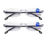Bemonew Paquete de 2 gafas de lectura 2.0, gafas transparentes con bloqueo de luz azul sin receta para hombres y mujeres
