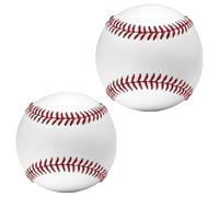 Bemonew Paquete de 2 Pelotas de béisbol Pelotas de béisbol de Ligas Menores para Entrenamiento con Costuras Cosidas a Mano y núcleo Relleno de Corcho tamaño Oficial para práctica.