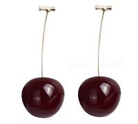 Bemonew Pendientes de Cereza para Mujer 1 par de adorables y encantadores Pendientes de Cereza 3D Joyas de Divertidas y de Moda para Mujeres niñas.