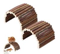 Bemonew Puente para hámster, 2 unidades, madera de sauce, para escalada y masticación, accesorios para hámsters, reptiles, cangrejo ermitaño, ratones, mascotas pequeñas