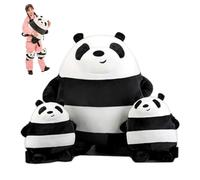 Bemonew Snowboard Butt Pad 3 Unids/Set Cute 3D Panda Snowboard Rodilleras y Almohadilla para el Trasero Equipo de Protección de Esquí Acolchado Suave para Adultos Niños Scooters Patinaje sobre Rued