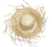 Bemonew Sombrero de paja de Puerto Rico Pava, paja tejida a mano con ala con flecos para fiestas de verano, estilo sombrero mexicano