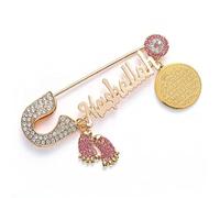 Bemvp Broche Corán Ayatul Kursi Mashallah Turco Broche De Acero Inoxidable De Ojo Malvado para Bebé/niño/niña/niño