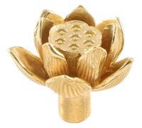 Bemvp Manijas De Gabinete De Flor De Loto De Latón Vintage, Pomos De Cajón con Diseño Floral Retro, Fáciles De Instalar, Tiradores De Puerta De Estilo Antiguo para Armarios De Cocina Y Puertas De