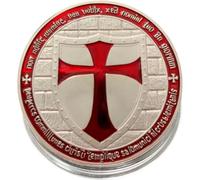 Bemvp Moneda Coleccionable De Los Caballeros Templarios, Cruz De Caballería, Moneda De Recuerdo, Moneda De Desafío Novedosa para Coleccionistas, Regalo, Juego De Lanzamiento, Coleccionista
