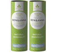 BEN & ANNA Persian Lima - Desodorante en barra natural para hombre y mujer, vegano y cosmética natural, sostenible en tubo de papel, contra la sudoración intensa, sin aluminio (40 g (1 paquete), lima)