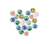 Ben & Bel Canicas de vidrio que brillan en la oscuridad, un juego de 20 canicas de puntos multicolor para juegos de carreras de canicas, bricolaje y decoración del hogar