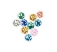 Ben & Bel Mármoles de Cristal Que Brillan en la Oscuridad, un Juego de 10 Piezas de mármoles de Puntos Multicolor para Juegos de Carrera, Bricolaje y decoración del hogar