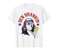 Ben Drankin Bandera Patriótica Americana Estados Unidos 4 de Julio Benjamin Camiseta