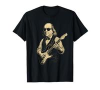 Ben Franklin Tocando la Guitarra Divertido 4 de Julio Retro Vintage Camiseta