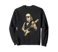 Ben Franklin Tocando la Guitarra Divertido 4 de Julio Retro Vintage Sudadera