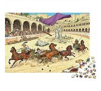 Ben-Hur Carro de Carrera Circo Puzzle De Madera Impermeable Puzzles De 1000 Piezas Regalos para Adultos Desafiante Y Estimulante Rompecabezas Juegos Desafiantes