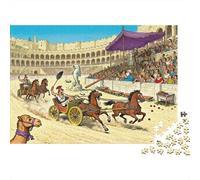 Ben-Hur Carro de Carrera Circo Puzzle De Madera Impermeable Puzzles De 1000 Piezas Regalos para Adultos Divertido Rompecabezas Juegos Desafiantes