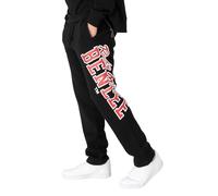 Ben Lee Pantalones de chándal para Hombre, Ajuste Regular, Color Negro/Rojo/Blanco, L