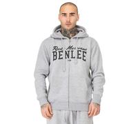 BENLEE VITALINO - Sudadera con capucha y cremallera para hombre, gris y negro, XXL