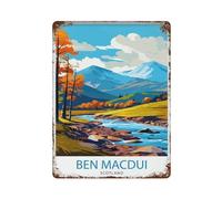 Ben Macdui Cairngorms National Park Scottish Highlands Summit Work Mountain Landscape Hiking Scotl _4 Wall Decor Art Metal Tin Poster Modern Home Decor Art Home Bar Shop Decor Vintage Sign 40x3