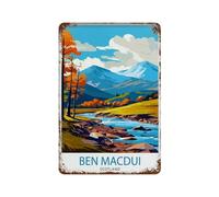 Ben Macdui Cairngorms National Park Scottish Highlands Summit Work Mountain Landscape Hiking Scotl _4 Wall Decor Art Metal Tin Poster Modern Home Decor Art Home Bar Shop Decor Vintage Sign 30x2