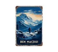 Ben Macdui Cairngorms National Park Scottish Highlands Summit Work Mountain Landscape Hiking Scotl_5_3 - Póster de metal para decoración de pared, arte moderno, decoración del hogar, bar, tienda