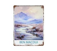 Ben Macdui Cairngorms National Park Scottish Highlands Summit Work Mountain Landscape Hiking Scotl Wall Decor Art Metal Tin Poster Modern Home Decor Art Home Bar Shop Decor Vintage Sign 40 x 30 cm